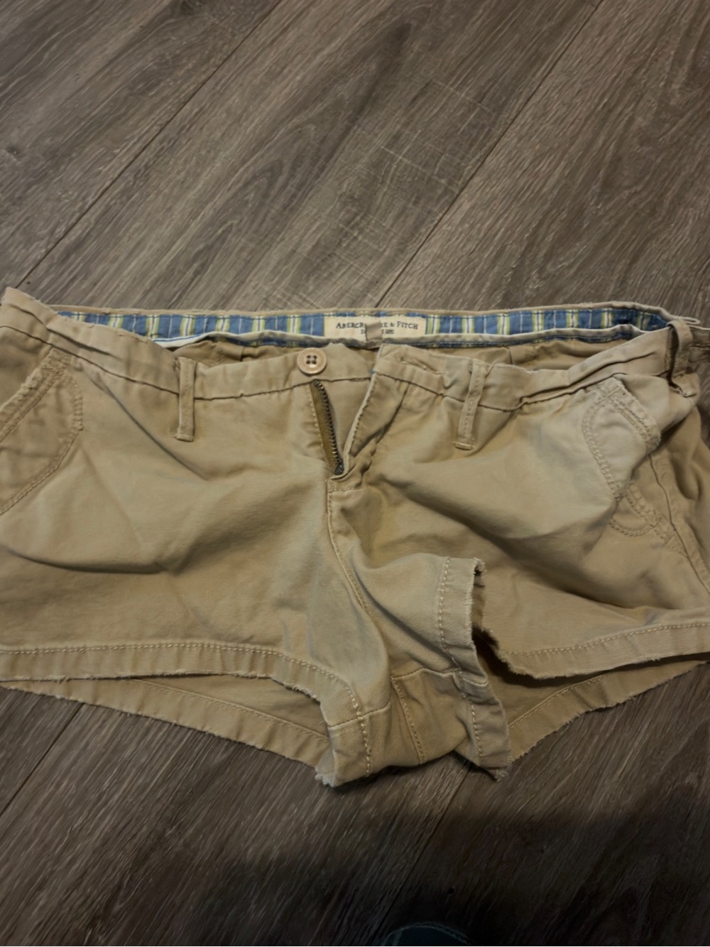 Abercrombie & Fitch Women's Tan Cotton Bermuda Shorts